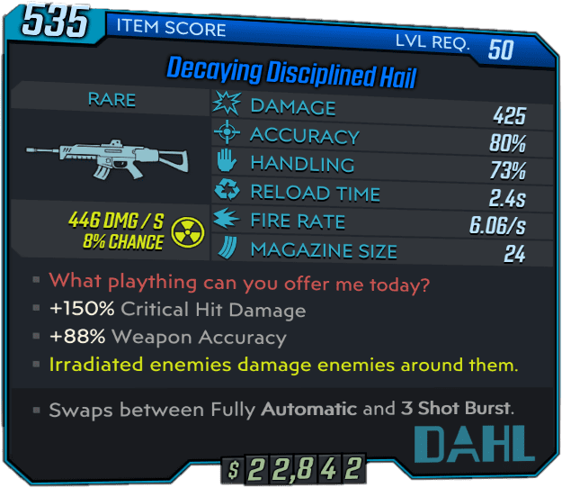 What is weapon dmg in bl3 4